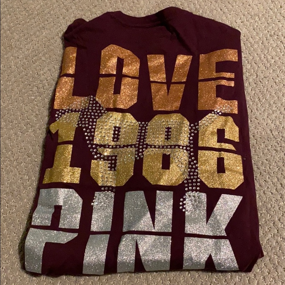 VS Pink Bling Long Sleeve Tee